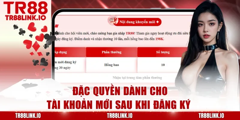 Đặc quyền dành cho tài khoản mới sau khi đăng ký 